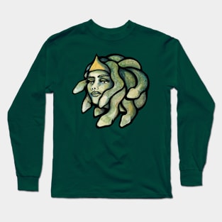 Medusa Gorgon Face Long Sleeve T-Shirt